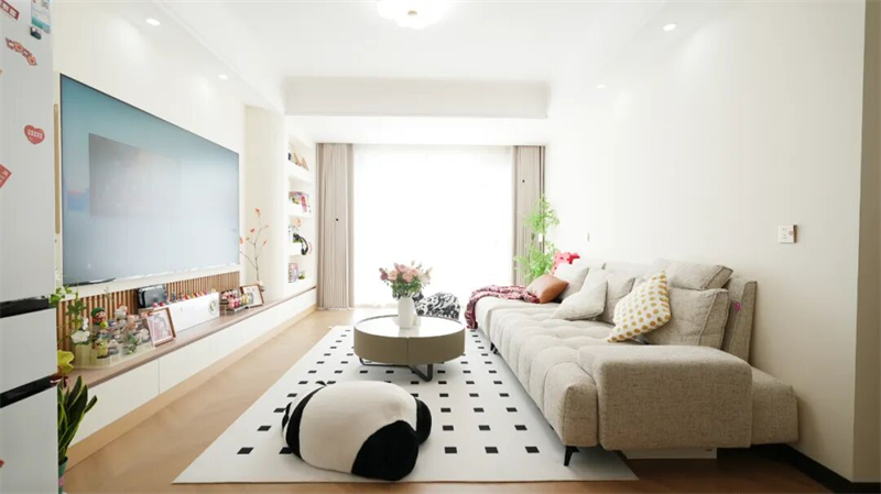 105㎡原木奶油風(fēng)婚房裝修，被溫柔包裹的每一天，家的松弛感拿捏住了！